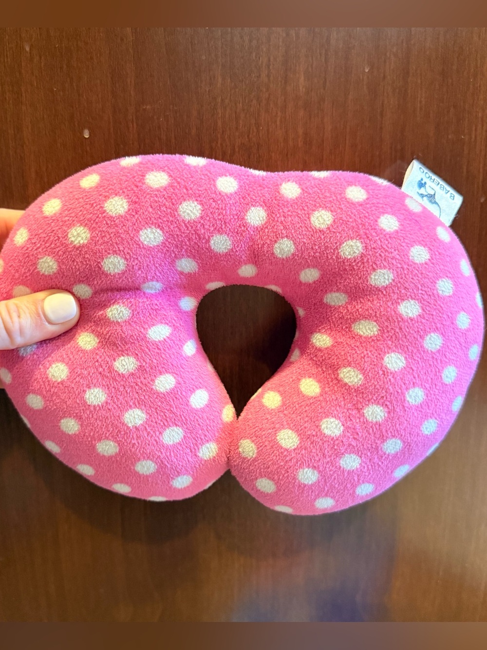 Doll - Pink Polka Dot Travel Neck Pillow - Soft Support